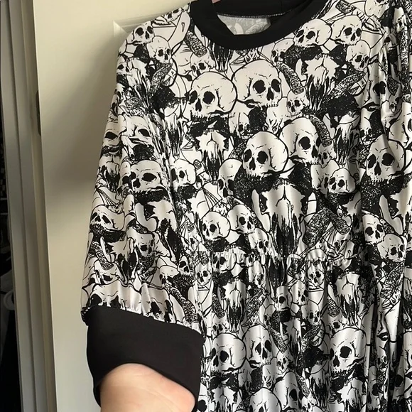 Folter Black and White Skull Print Dress - Picture 2 of 4
